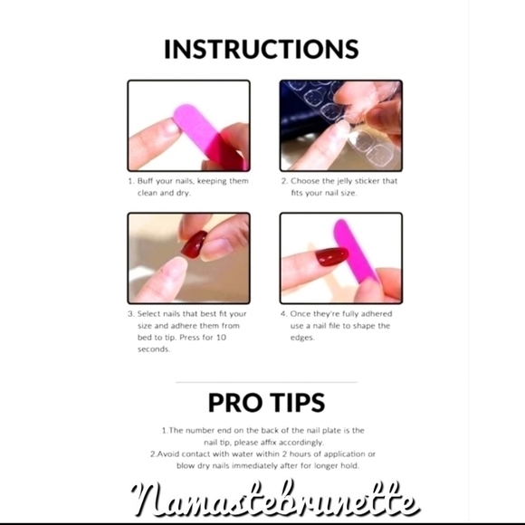 Pink Rhinestone French Manicure Press On Nails - Picture 13 of 14